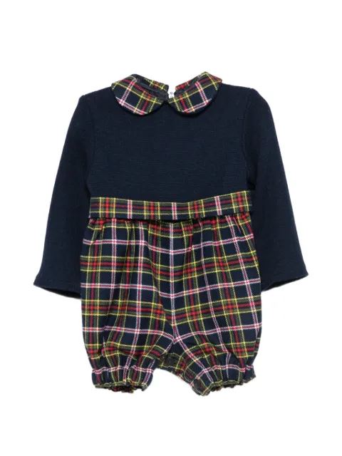 PAIO CRIPPA tartan-print romper