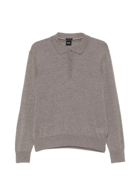 BOSS buttoned polo sweater