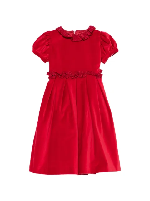 Mariella Ferrari ruffled velvet dress