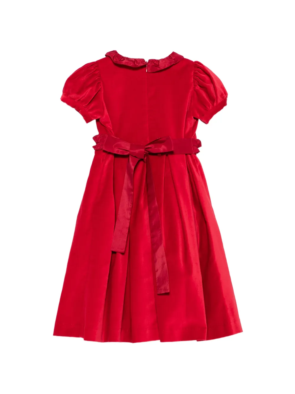 Mariella Ferrari ruffled velvet dress Rood
