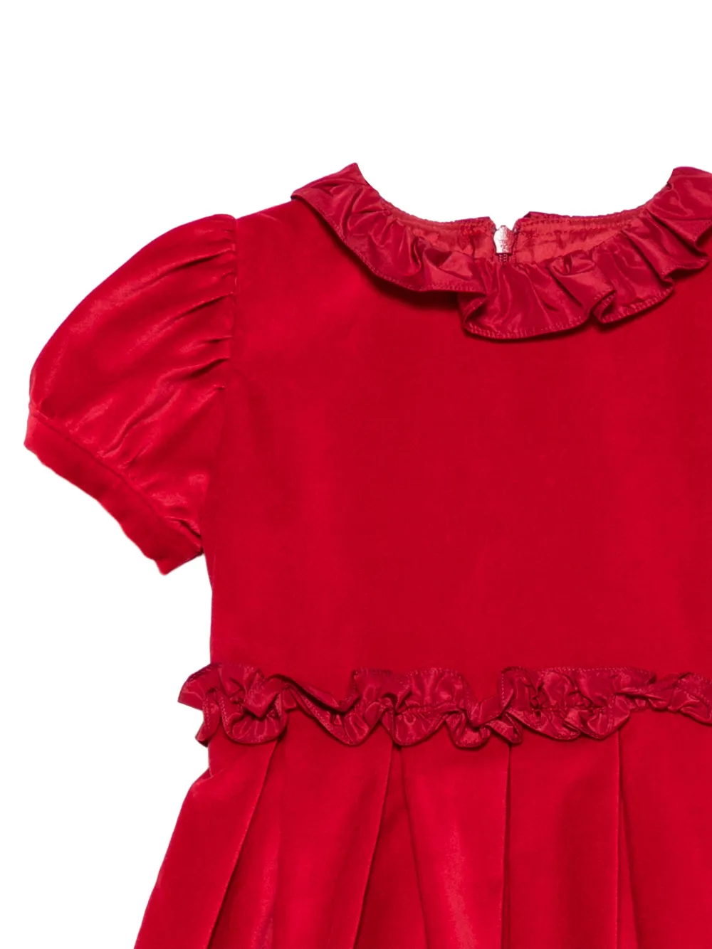 Mariella Ferrari ruffled velvet dress Rood