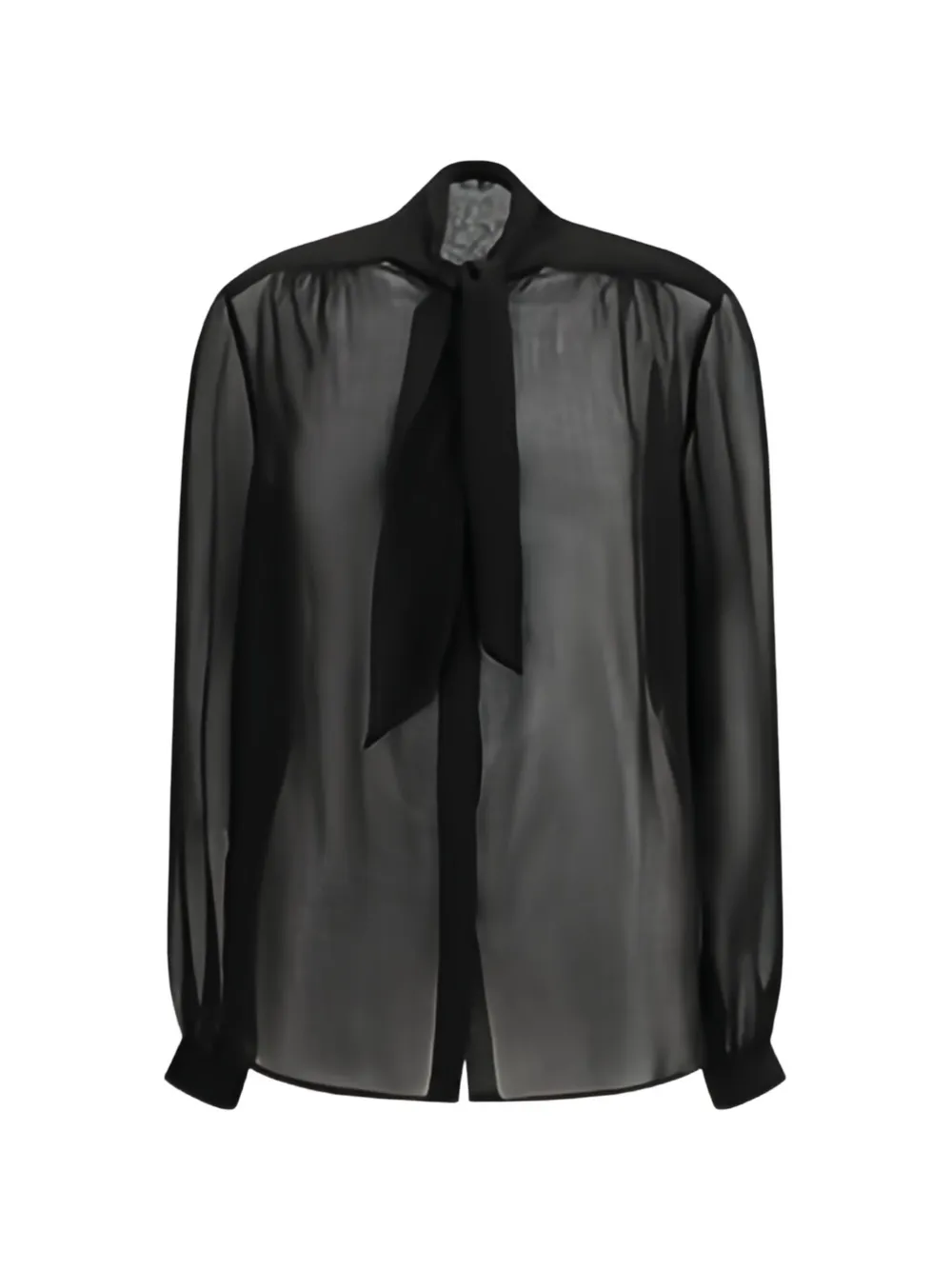 Lardini blouse à col lavallière - Noir