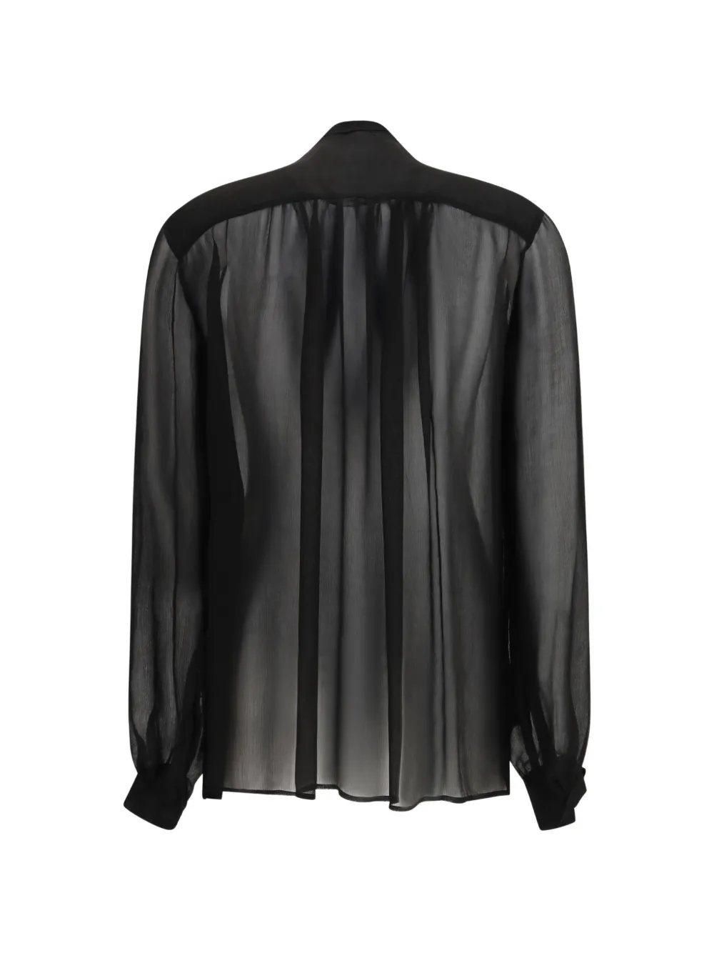 Lardini Blouse met strikkraag Zwart
