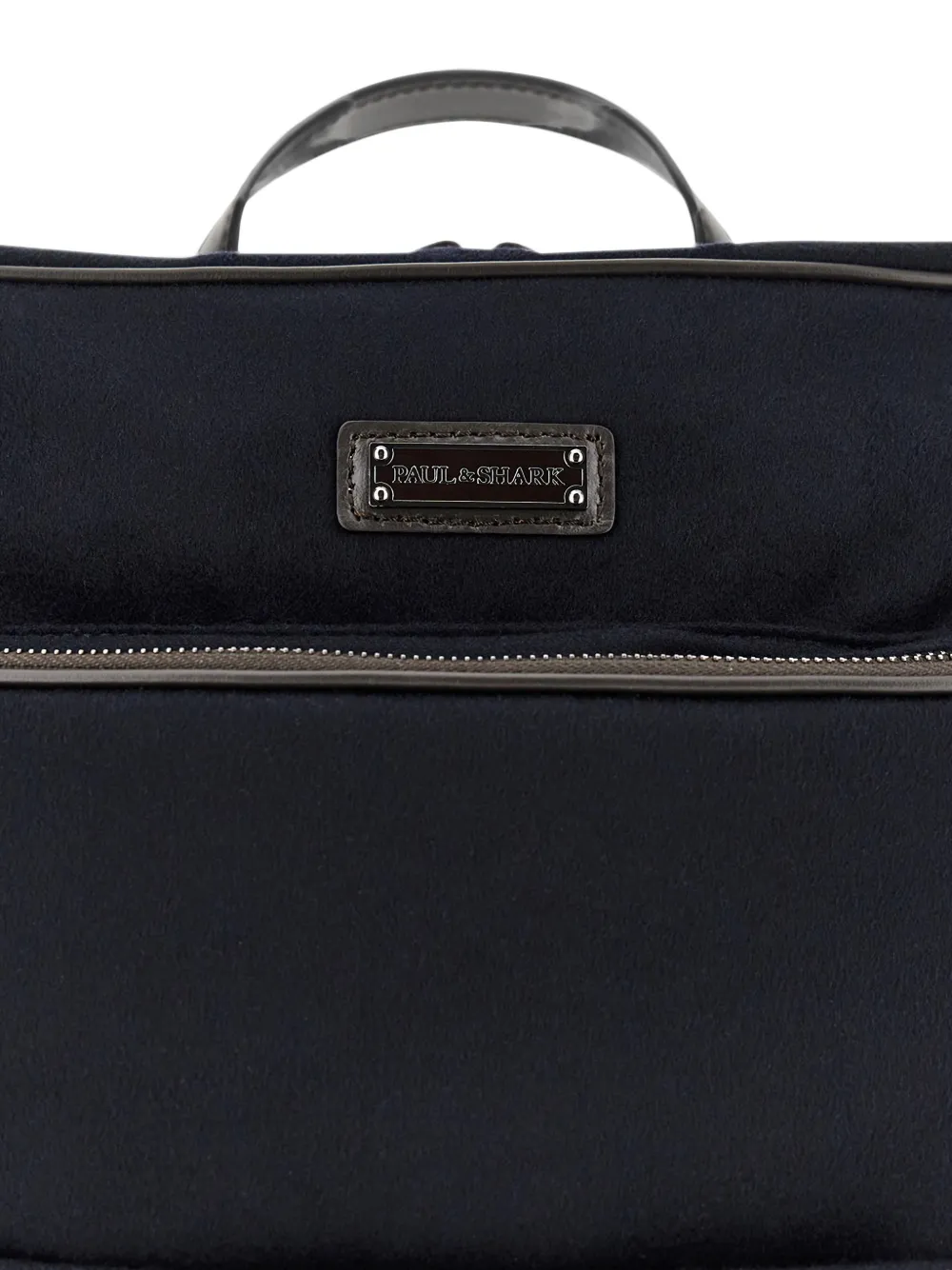 Paul & Shark leather-trim cashmere backpack Blauw