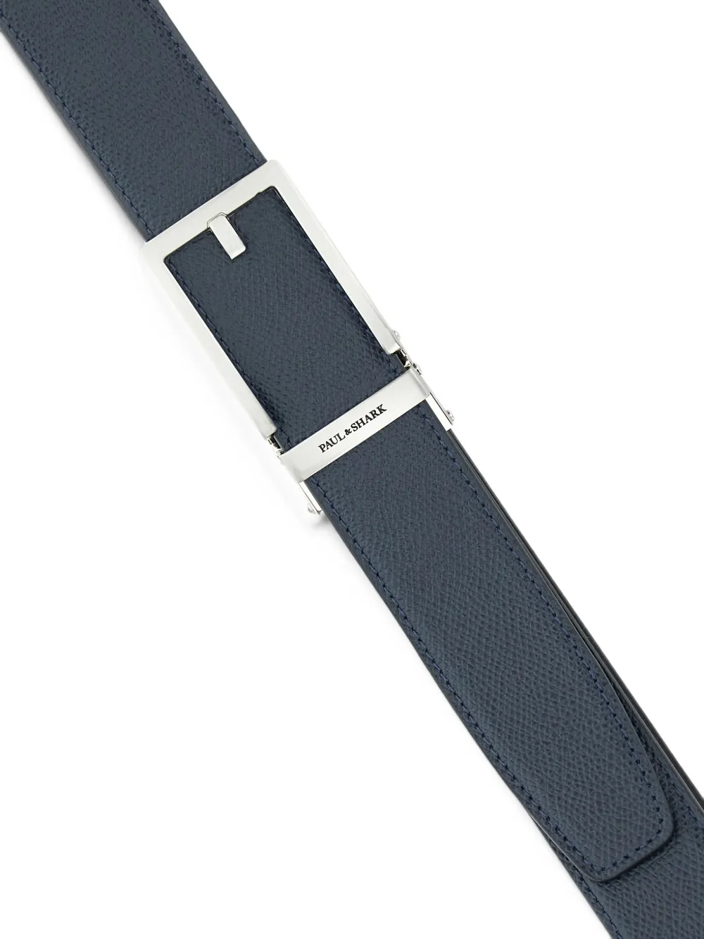 Paul & Shark Leren riem met textuur Blauw