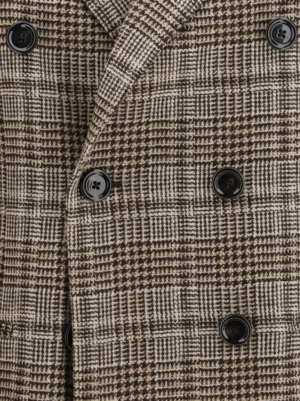 Lardini Blazer met Prince of Wales-patroon en dubbele rij knopen Bruin