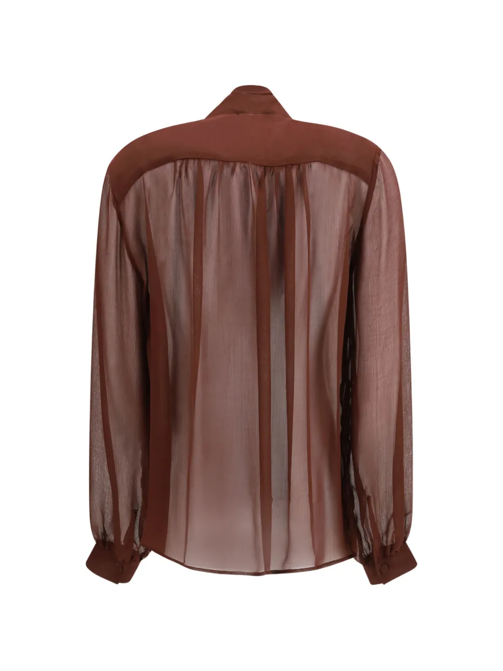 Lardini Blouse met strik Bruin