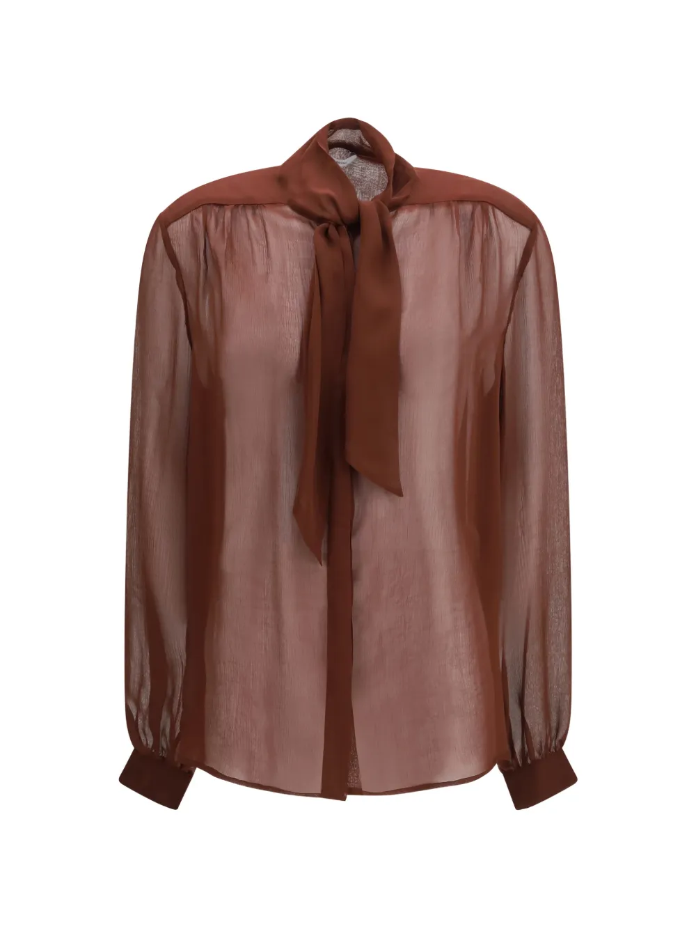 Lardini pussy-bow blouse - Marrone