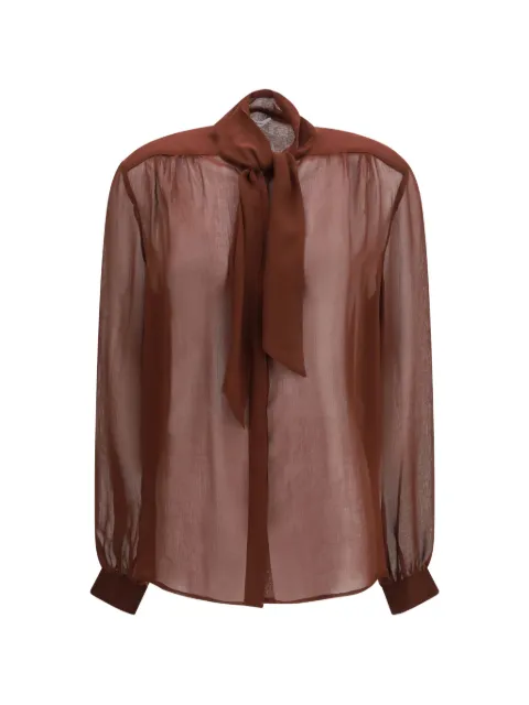 Lardini pussy-bow blouse