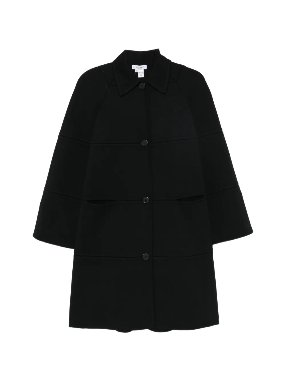 Celine Pre-Owned 2010s Wollmantel mit Einsätzen - Schwarz