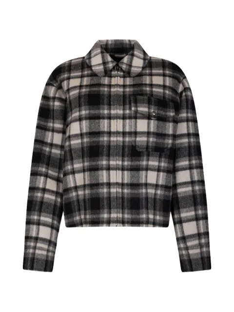 Woolrich check-pattern zip-up jacket