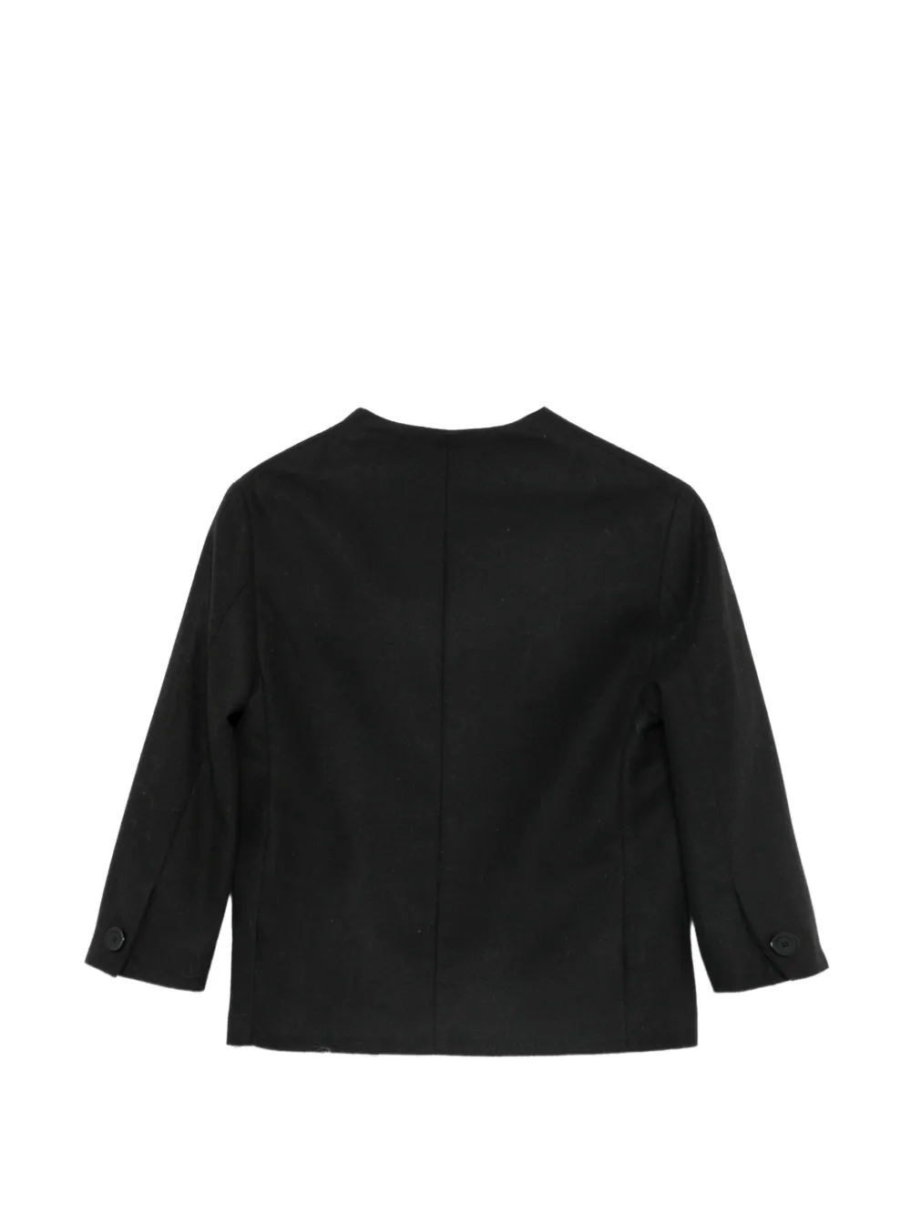 Paolo Pecora Kids collarless single-breasted jacket Zwart