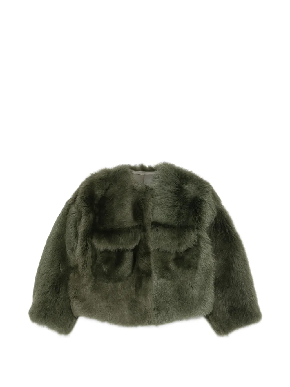Manzoni 24 lambskin flap-pocket jacket - Verde