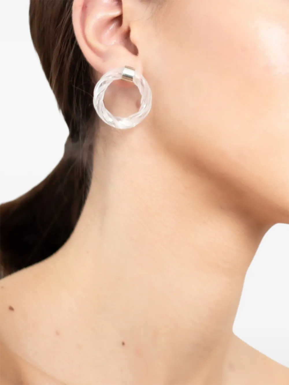 SALVÁREA Remolino glass earrings - Weiß