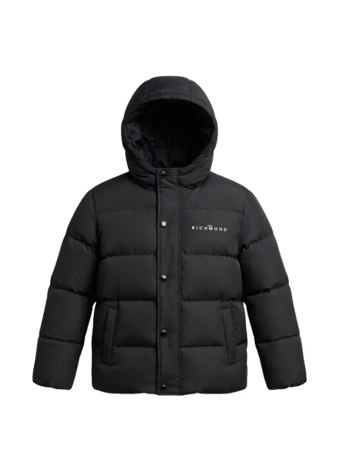 John Richmond Junior logo-print padded jacket