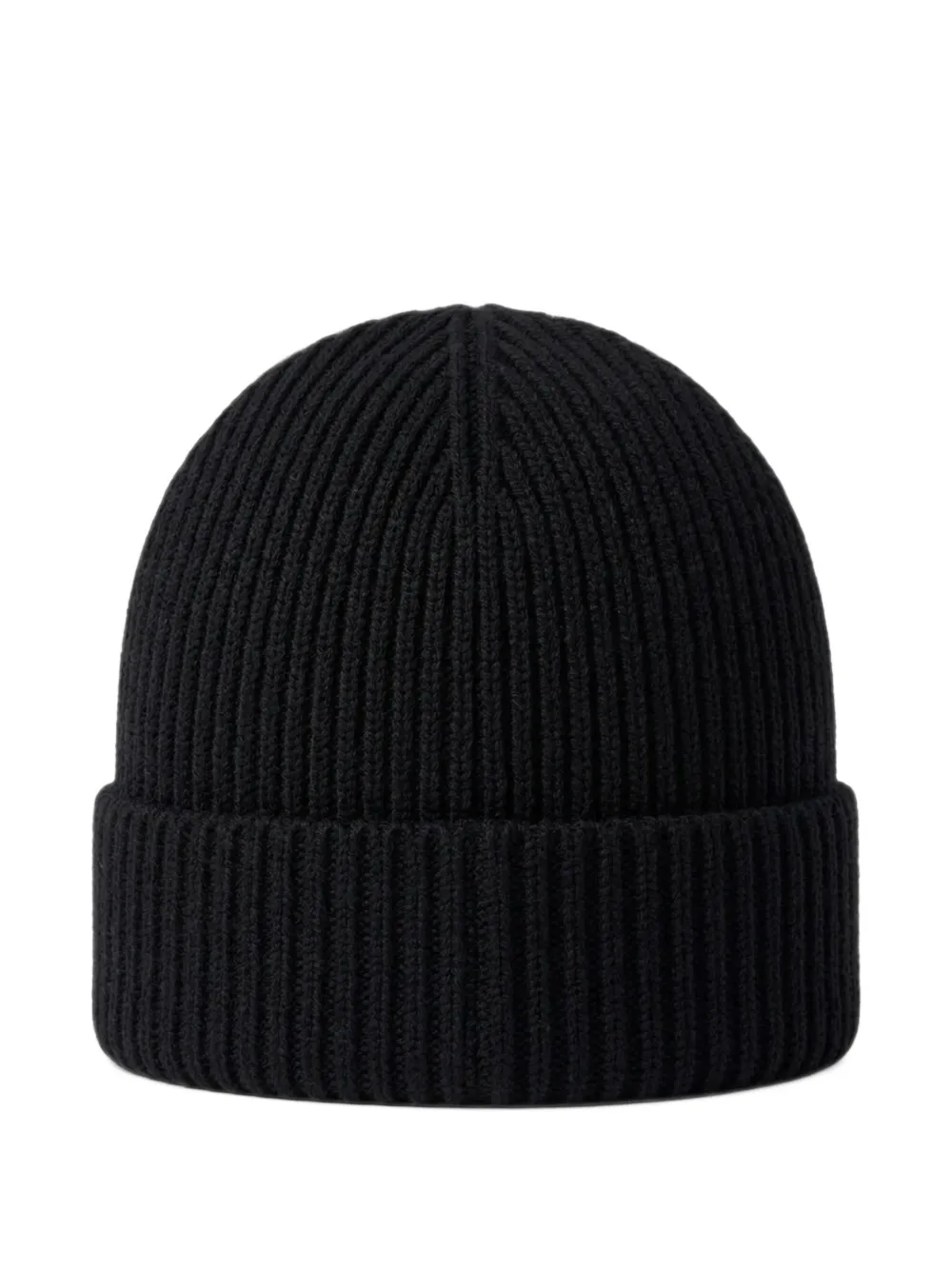 MC2 Saint Barth Kids ribbed-knit logo-patch beanie hat Zwart