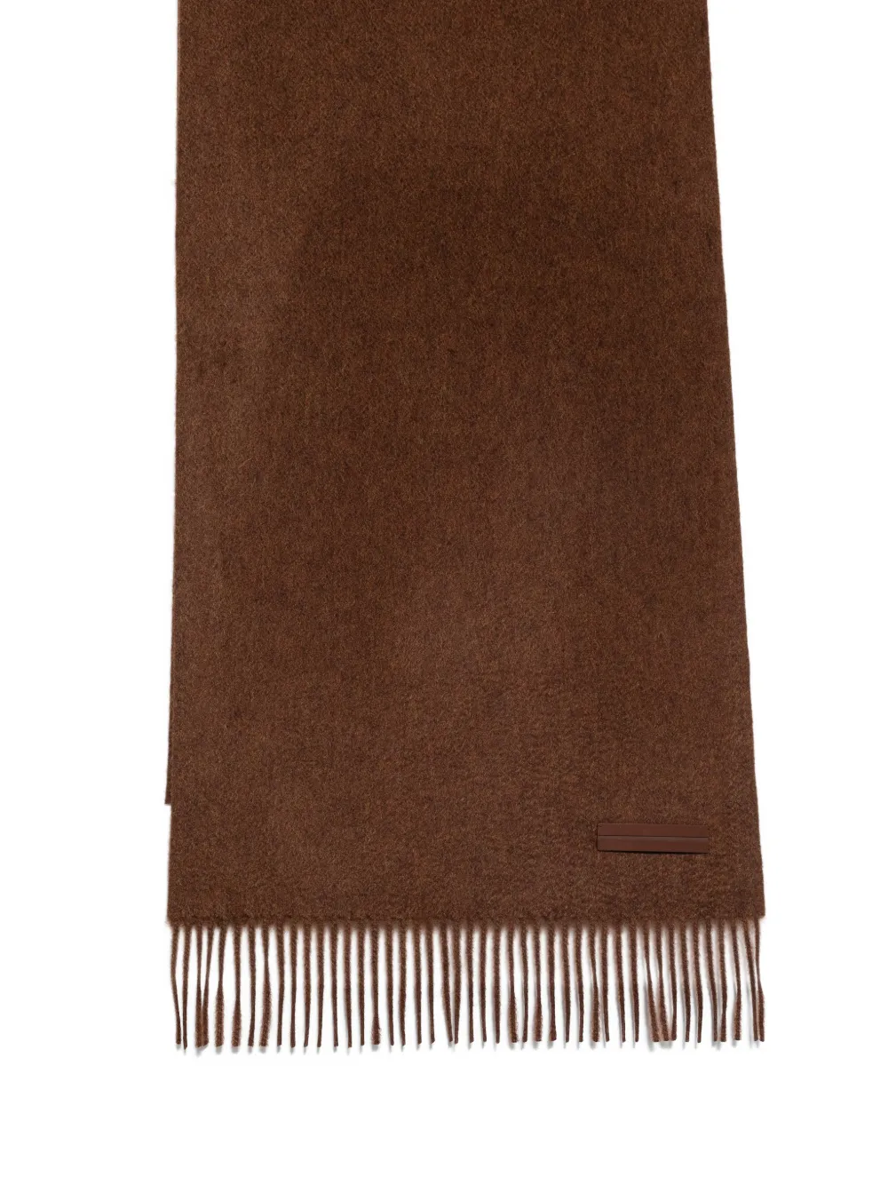 Zegna Sjaal met logopatch Bruin
