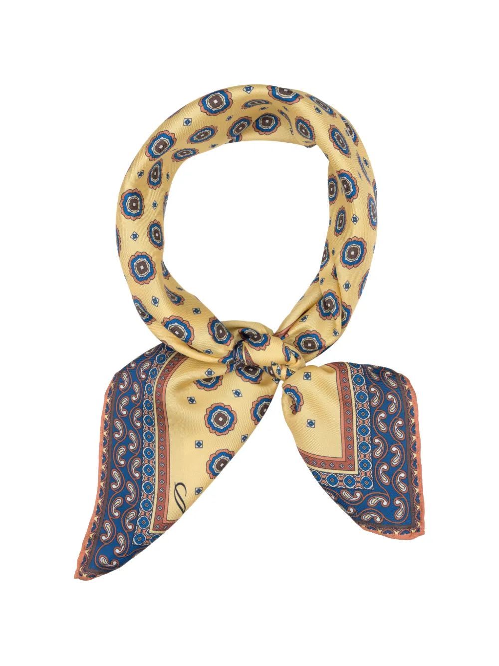Elizabetta Orsini sjaaltje met medaillon-print Beige