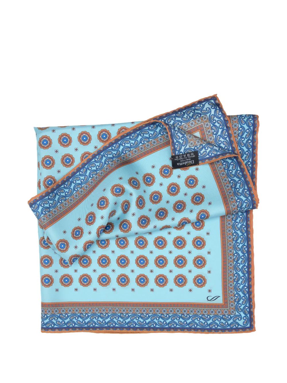 Elizabetta Orsini zijden sjaal met medaillon-print Blauw