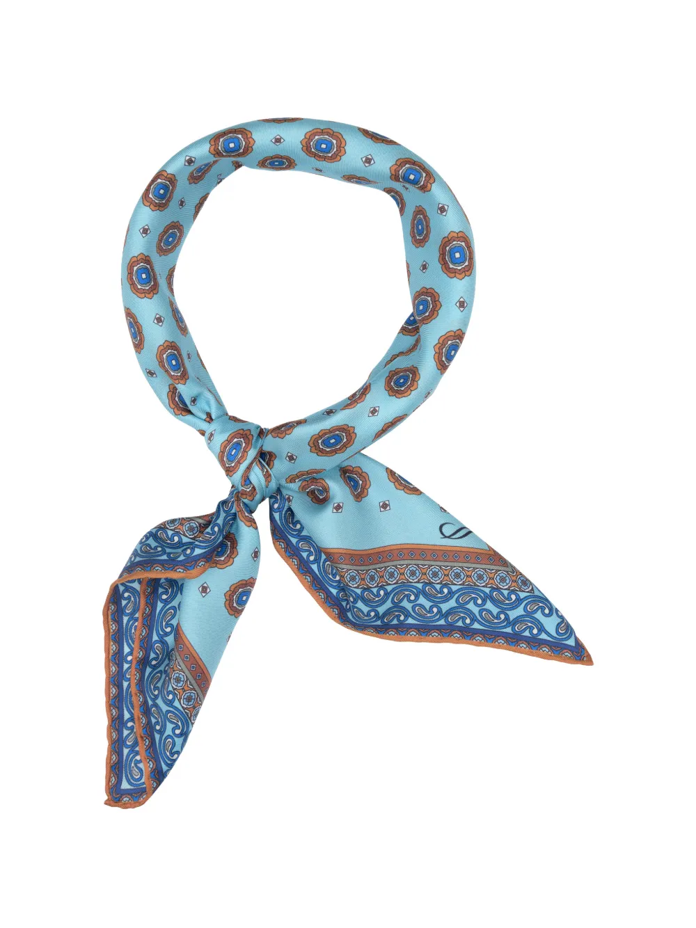 Elizabetta Orsini zijden sjaal met medaillon-print Blauw