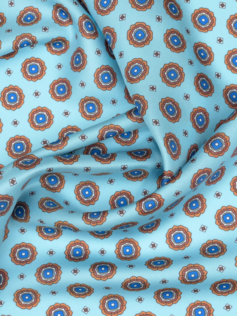 Elizabetta Orsini zijden sjaal met medaillon-print Blauw