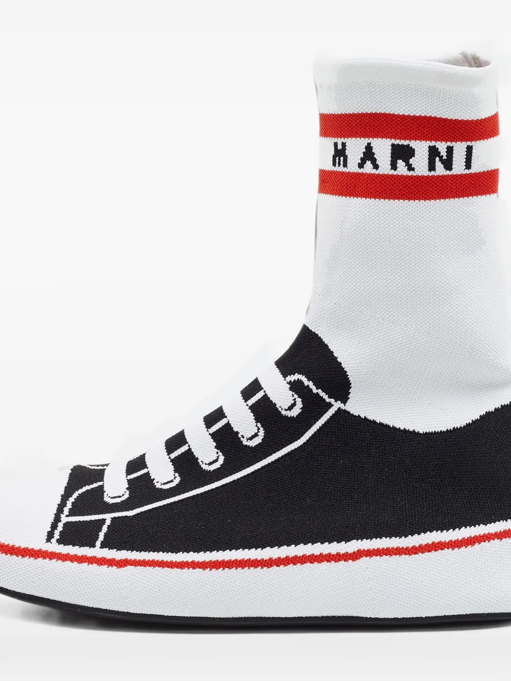 Marni Pre-Owned knitted high-top slip-on sneakers - Schwarz