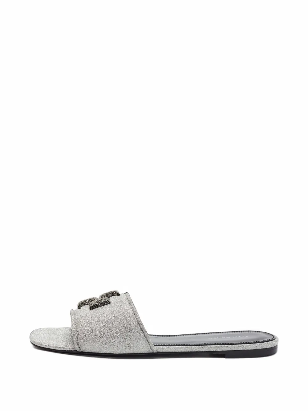 Tory Burch Eleanor logo-plaque sandals - Silber
