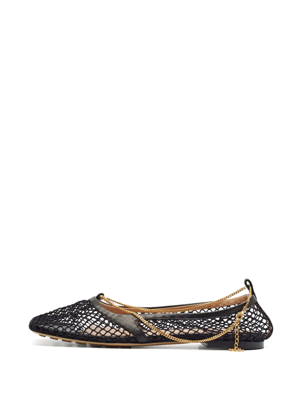 Bottega Veneta Pre-Owned Stretch mesh ballet flats - Schwarz