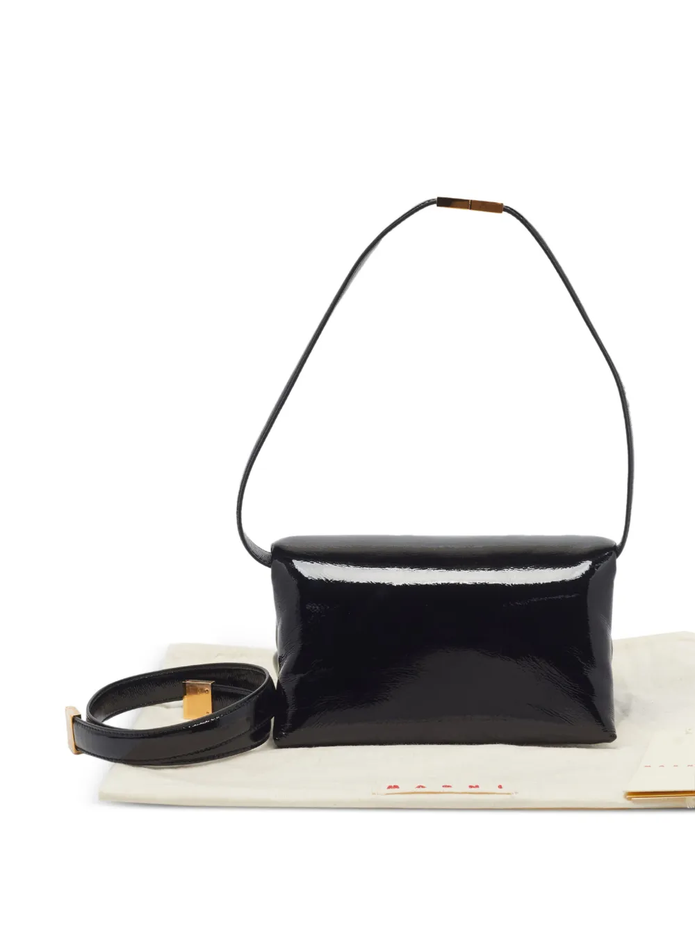 Marni Pre-Owned small Prisma leather shoulder bag - Nero