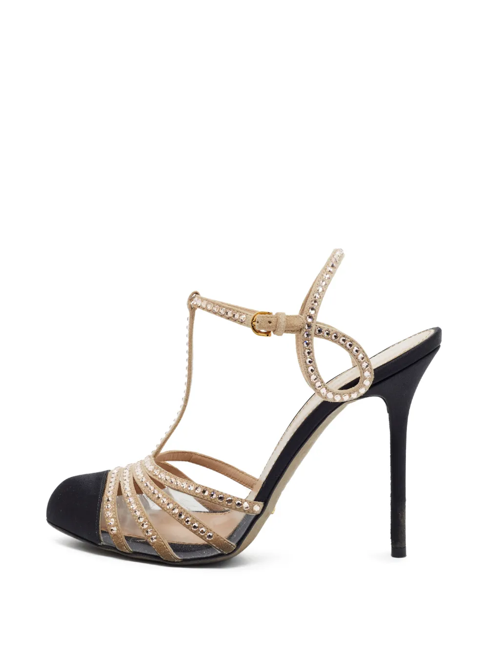 Sergio Rossi crystal-embellished heeled sandals - Nude
