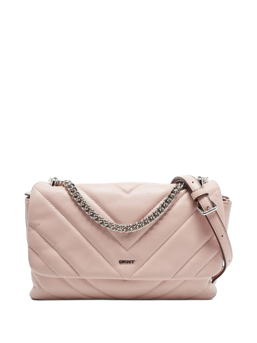 DKNY Vintage Vivian quilted leather flap bag - Rosa