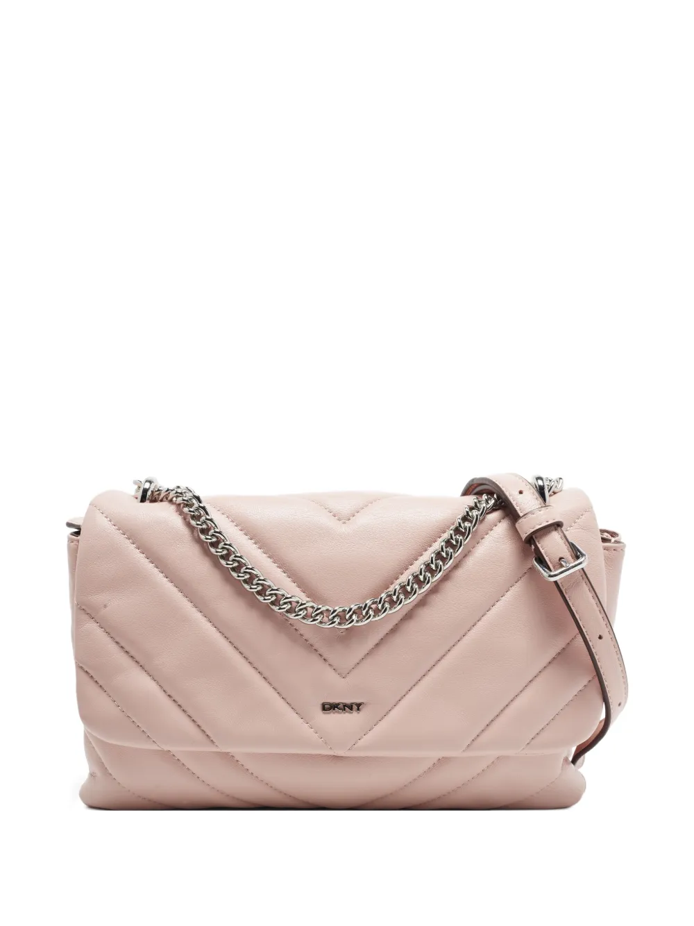 DKNY Vintage Vivian quilted leather flap bag - Rosa