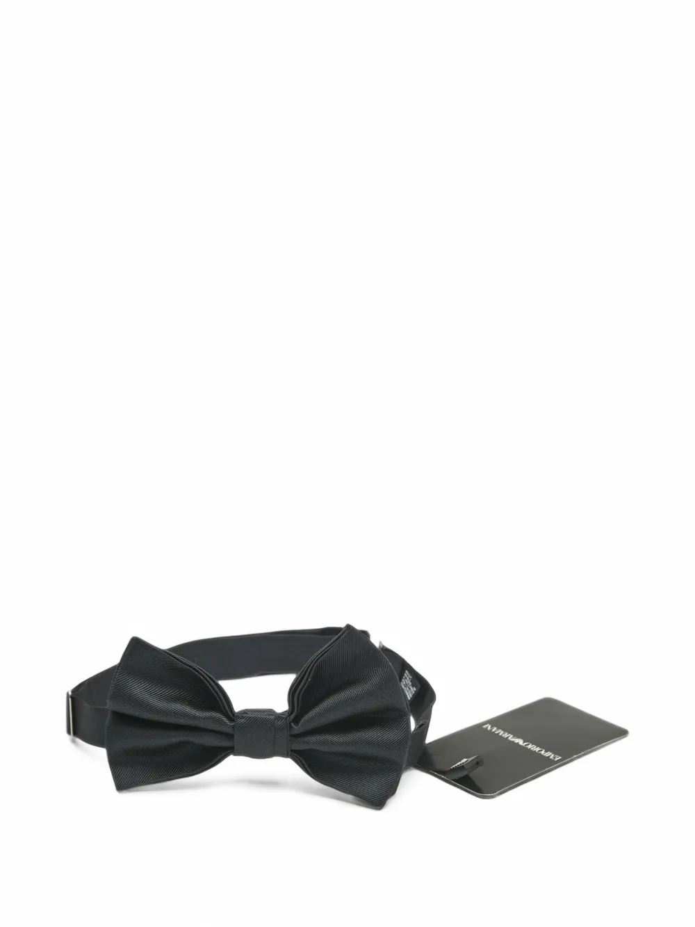 Emporio Armani Pre-Owned silk bow tie in Black