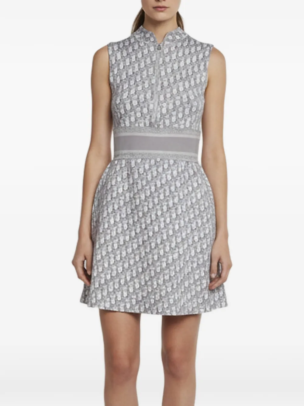 Christian Dior Pre-Owned Oblique jacquard-motif sleeveless mini dress - Grau