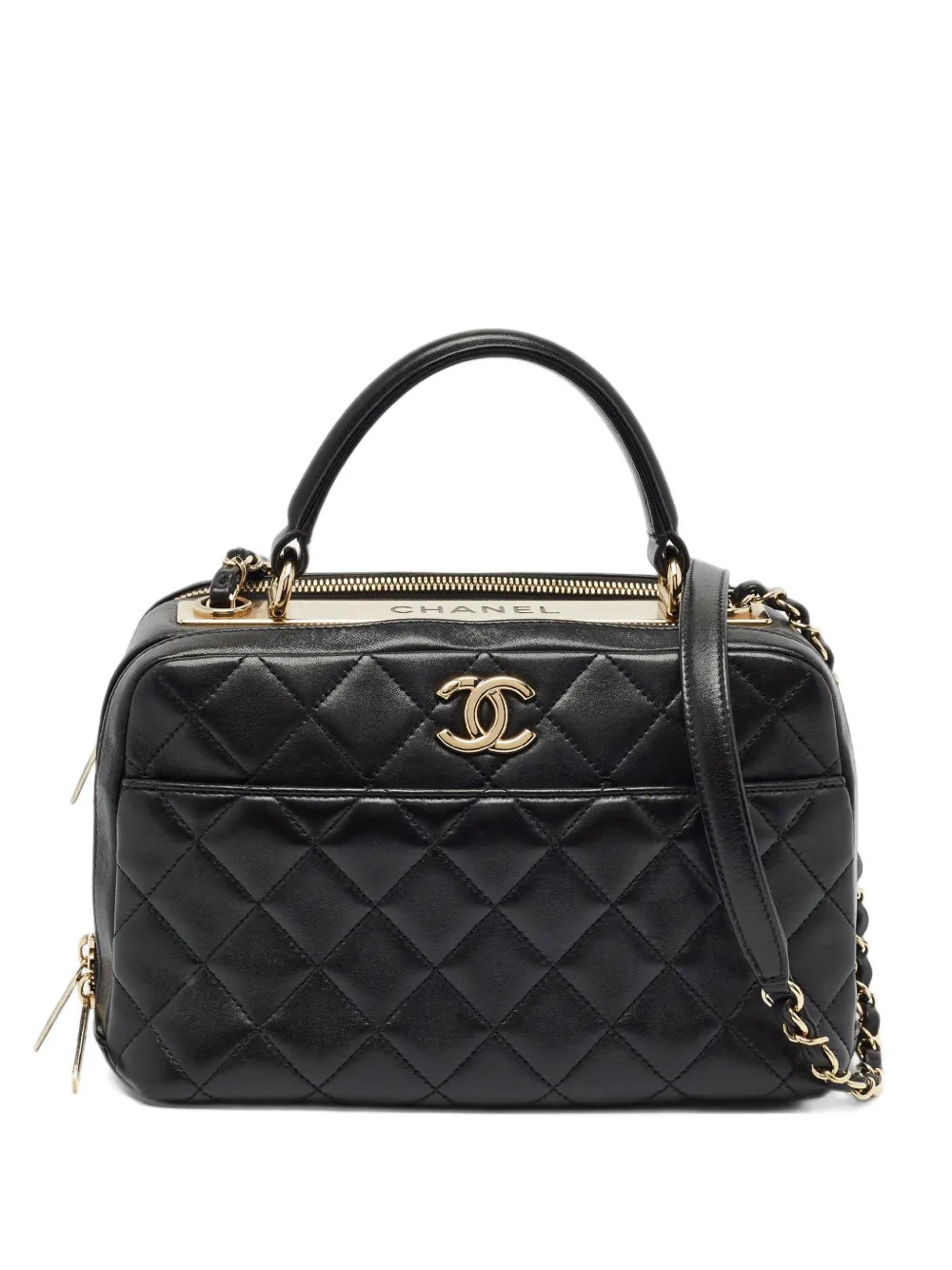 CHANEL Pre-Owned Mittelgroße gesteppte Trendy CC Satchel-Tasche - Schwarz