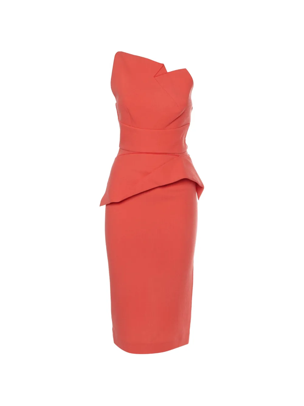 Roland Mouret robe mi-longue drapée à une épaule - Rouge Roland Mouret robe mi-longue drapée à une épaule - Rouge