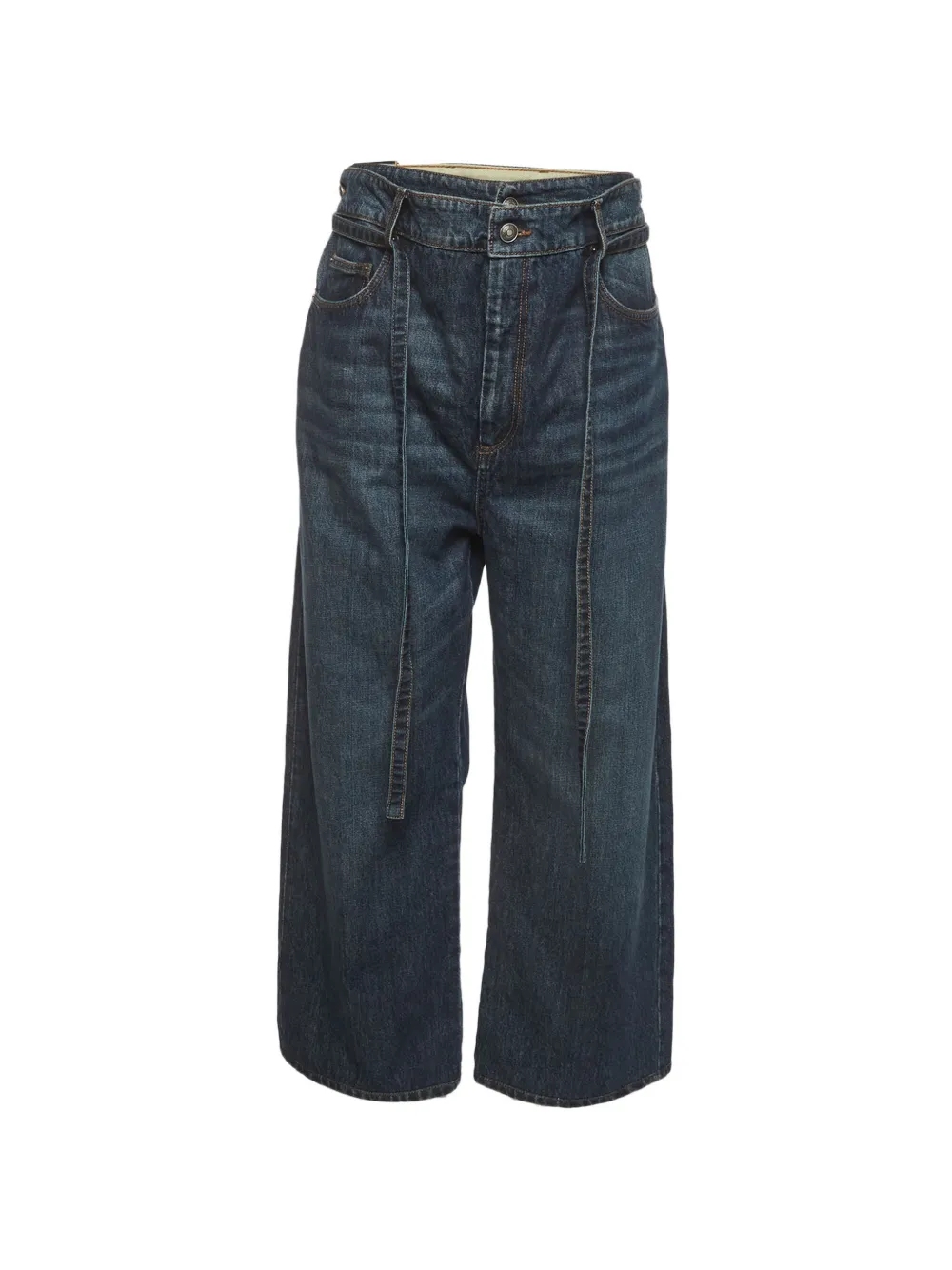 Sportmax belted wide-leg jeans - Blau