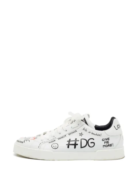 Dolce & Gabbana Pre-Owned Portofino Sneakers mit Graffiti-Print