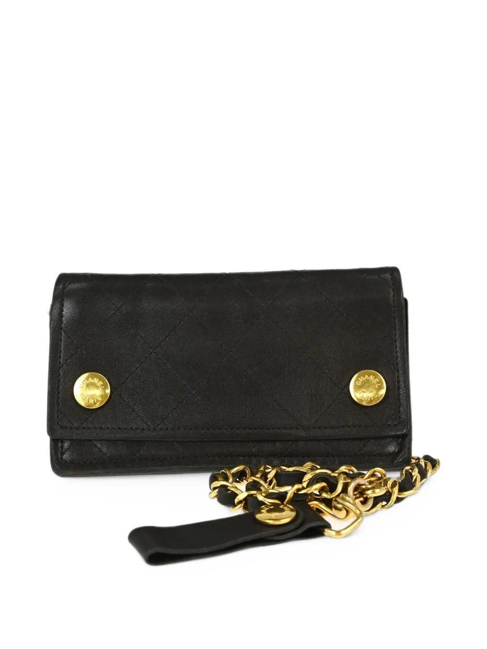 CHANEL Pre-Owned 1991-1994 quilted chain-strap mini bag - Black