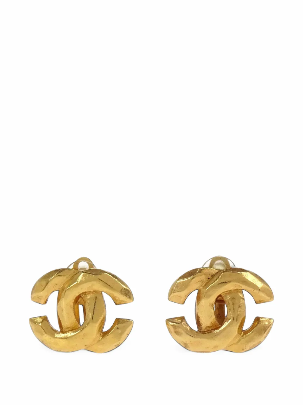 CHANEL Pre-Owned 1999 CC clip-on earrings - Gold