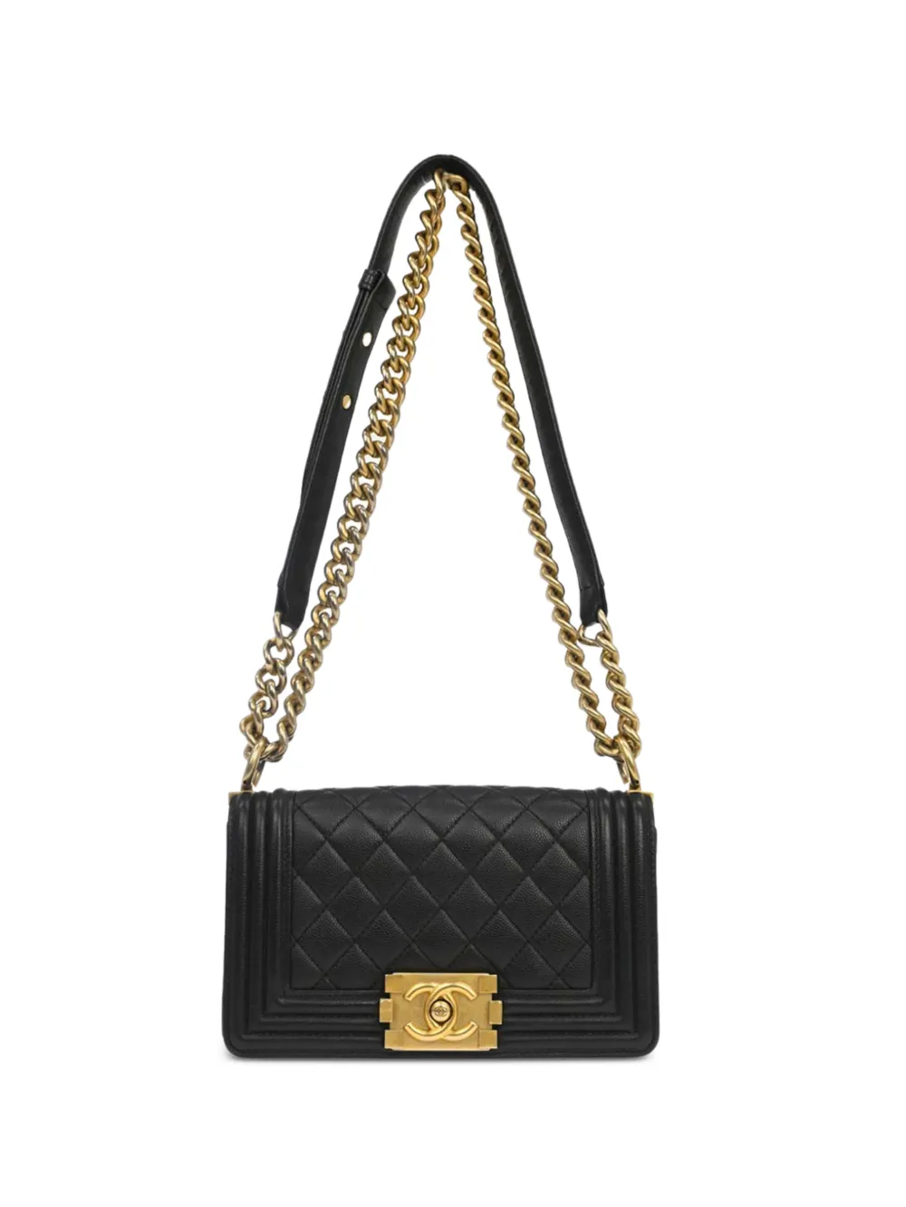 CHANEL Pre-Owned 2018-2019 small Boy Chanel chain shoulder bag - Schwarz