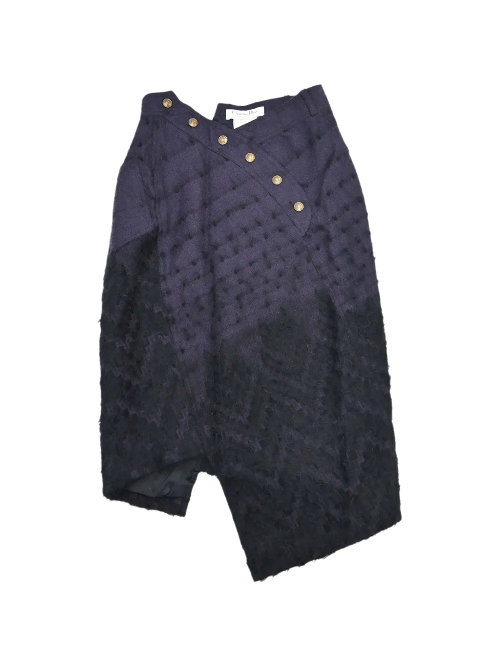 Christian Dior Pre-Owned 2000 asymmetric wool-blend mini skirt - Violett