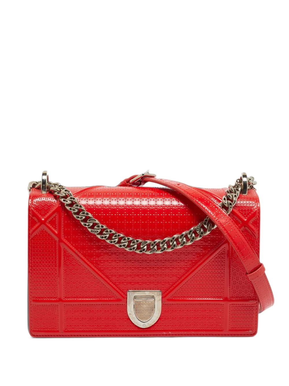Christian Dior Pre-Owned Mittelgroße Diorama Microcannage Schultertasche - Rot