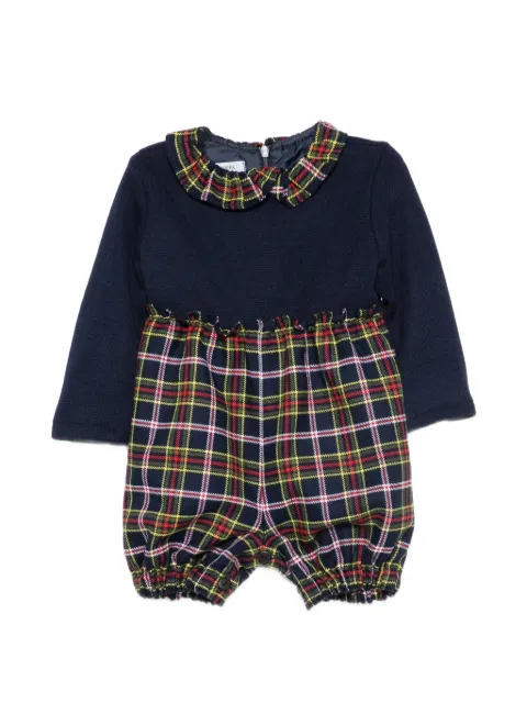 PAIO CRIPPA tartan-print ruffled romper