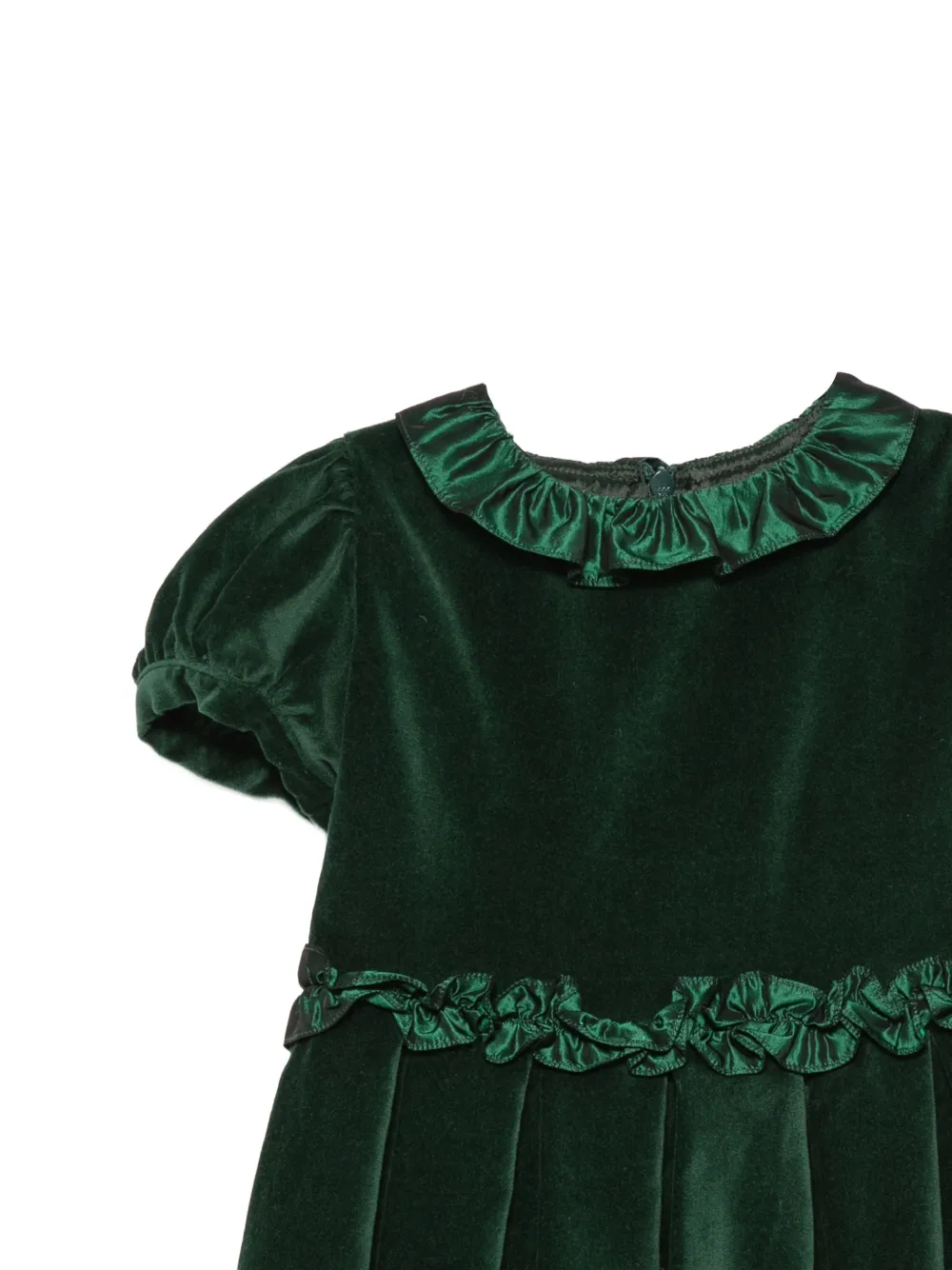Mariella Ferrari ruffled velvet dress Groen