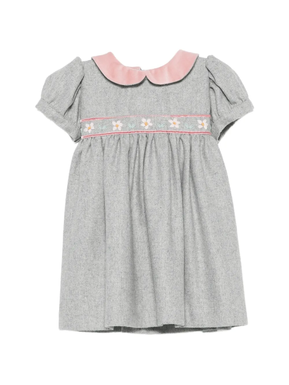 Mariella Ferrari FLOWER-embroidered dress Grijs