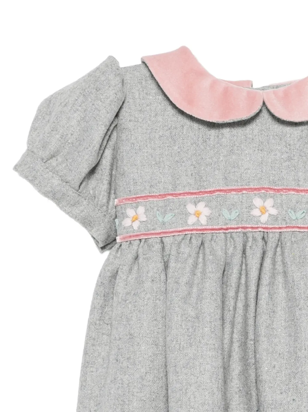 Mariella Ferrari FLOWER-embroidered dress Grijs