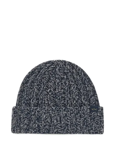 Paul & Shark marl-knit turn-up beanie hat