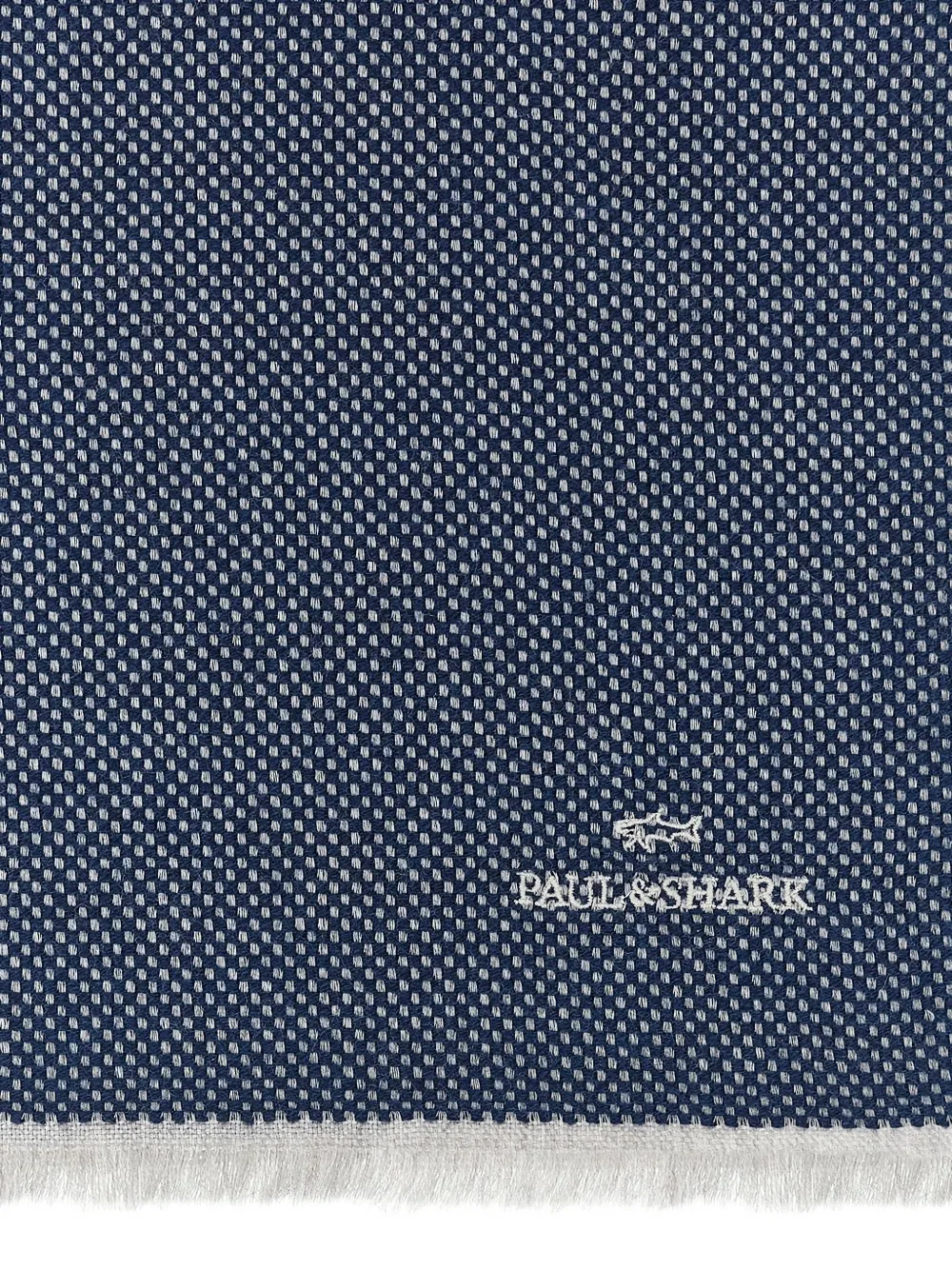 Paul & Shark Sjaal met geborduurd logo Blauw