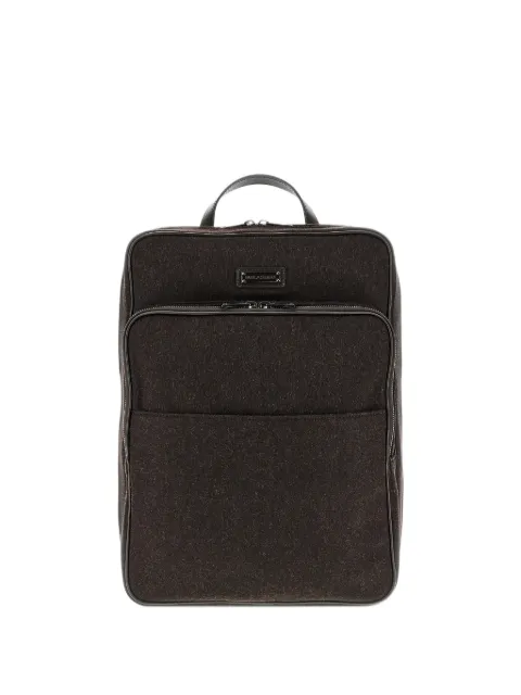 Paul & Shark leather-trim cashmere backpack